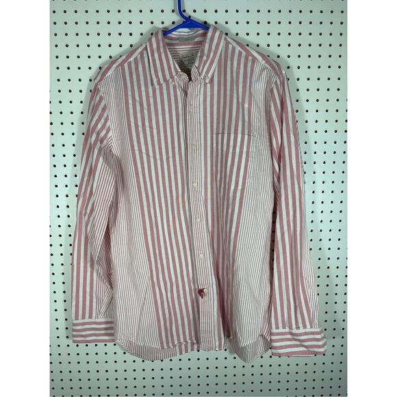 J.Crew broken in striped Oxford button down shirt size M slim fit - Picture 1 of 4